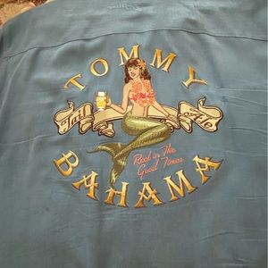 Tommy Bahama Silk  “Reel in the Good Times” Mermaid Shirt size medium